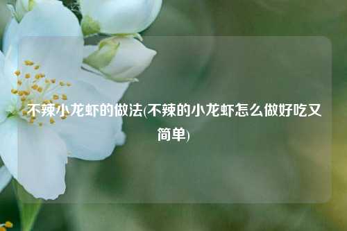 不辣小龙虾的做法(不辣的小龙虾怎么做好吃又简单)
