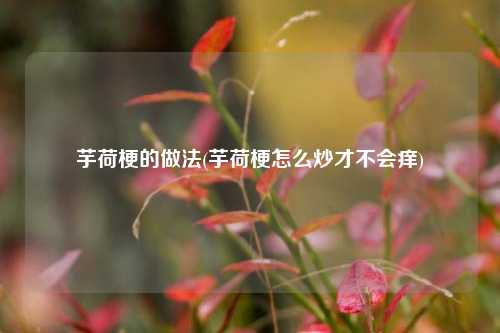 芋荷梗的做法(芋荷梗怎么炒才不会痒)